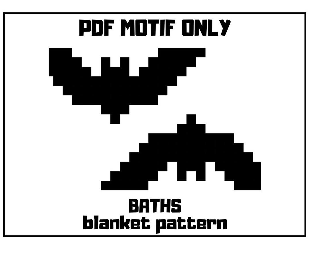 Bat Blanket Pattern Bat Motif Blanket Pattern: Chunky Yarn Finger Knitting (PDF) - Etsy