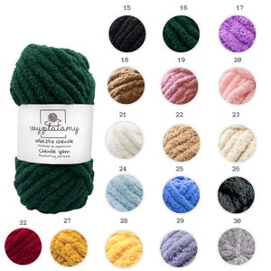 Chenille yarn for arm knitting, fluffy yarn for making blankets, super bulky chenille, gift for knitters, chunky yarn, yarn form armknitting, finger knitting yarn, wool for blanket knitting, hand knitting blanket yarn, super bulky chenille