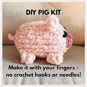 Kit canard à tricoter avec les doigts : création de laine en peluche, tutoriel de code QR