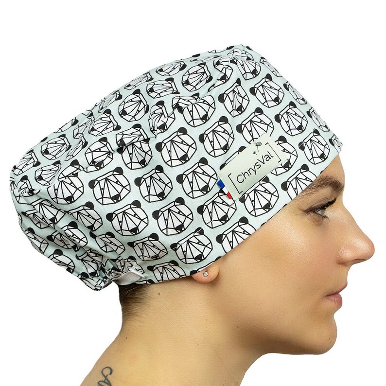 Model covering Panda origami Caps Block Calot Medical Charlotte