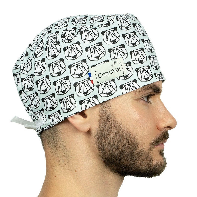 Model covering Panda origami Caps Block Calot Medical Charlotte