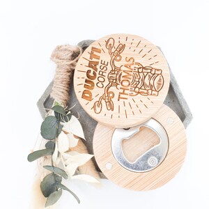 Magnetic wooden bottle opener engraved to personalize - biker gifts, biker, biker, Ducati, personalized gift, personalized bottle opener