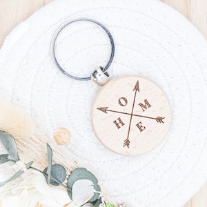 COUPLE key ring in engraved wood to personalize - Couple gift, Valentine's Day gift, wedding gift, lovers' day