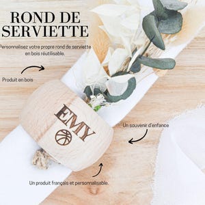 Personalized Engraved Wooden Napkin Ring - First Name, Personalized Wooden Ring, Table Decoration, Tableware, Christmas Gift