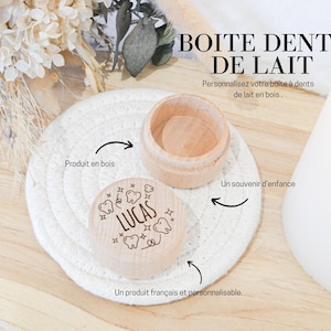 Personalized engraved wooden tooth box - first name, personalized wooden box, personalized gift, baby tooth souvenir, child and baby