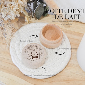 Personalized engraved wooden tooth box - first name, personalized wooden box, personalized gift, baby tooth souvenir, child and baby