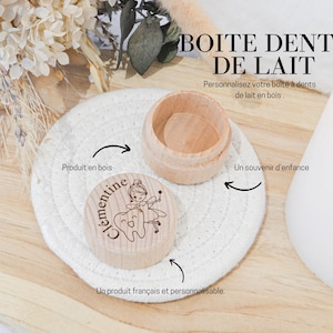 Personalized engraved wooden tooth box - first name, personalized wooden box, personalized gift, baby tooth souvenir, child and baby