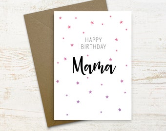 Mum Nan Birthday Card personalised, mummy mama mum mom granny grandma nan nana nanny oma stepmum momma mumsy + FREE DELIVERY