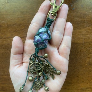 Green Witch Bells Keychain | Witch Bells for Protection | Witchy Gifts