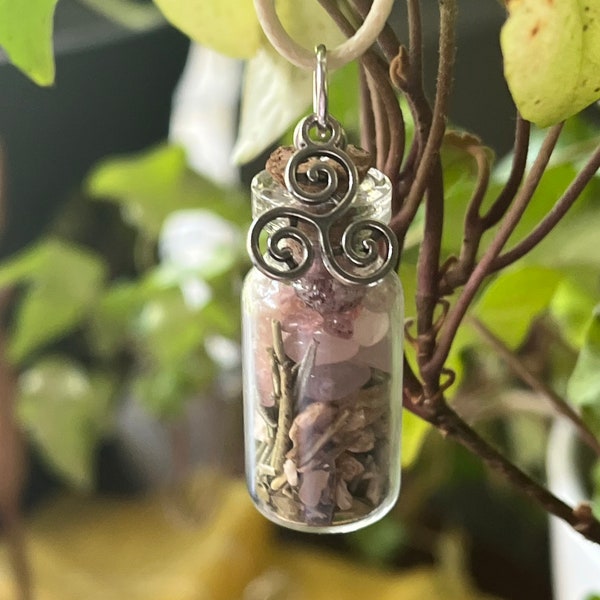 Divine Feminine Spell Jar Necklace | Witch Necklace | Witchy Gifts