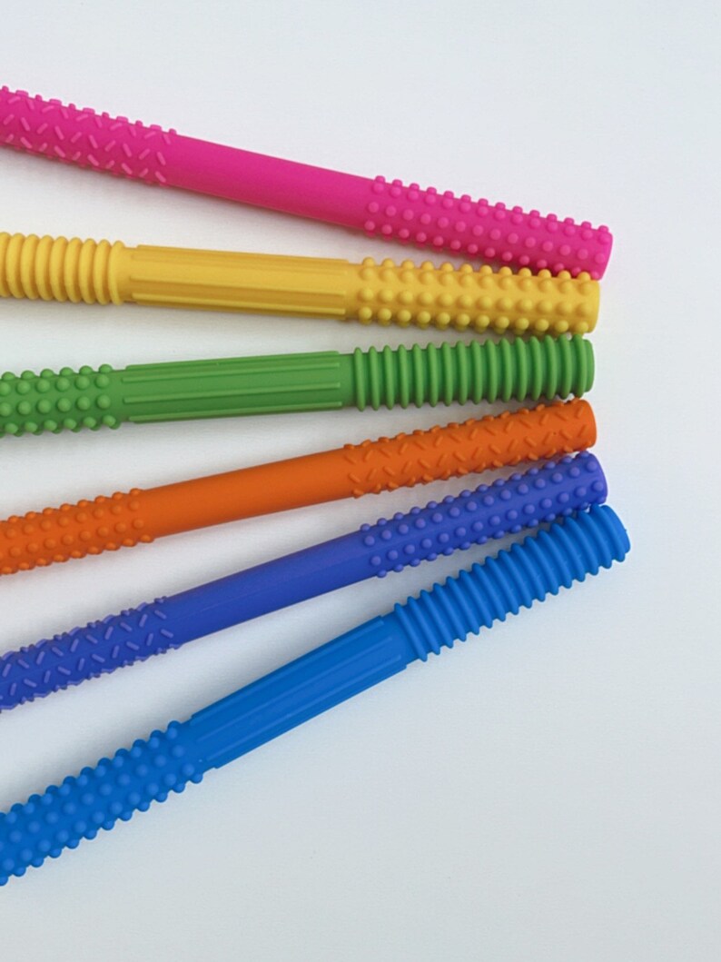 Silicone Teething Straw Etsy