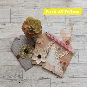 Handmade Junk Journal Envelope Tags and Embellishments