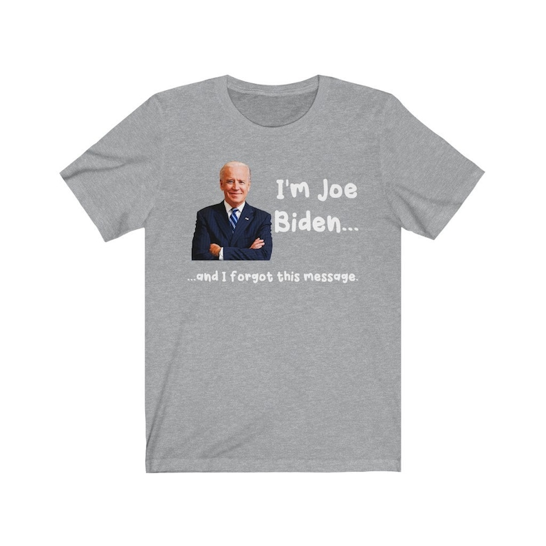 Confused Joe Biden Anti Biden Shirt Funny Political Shirt Republican Gift Unisex T-Shirt Athletic Heather