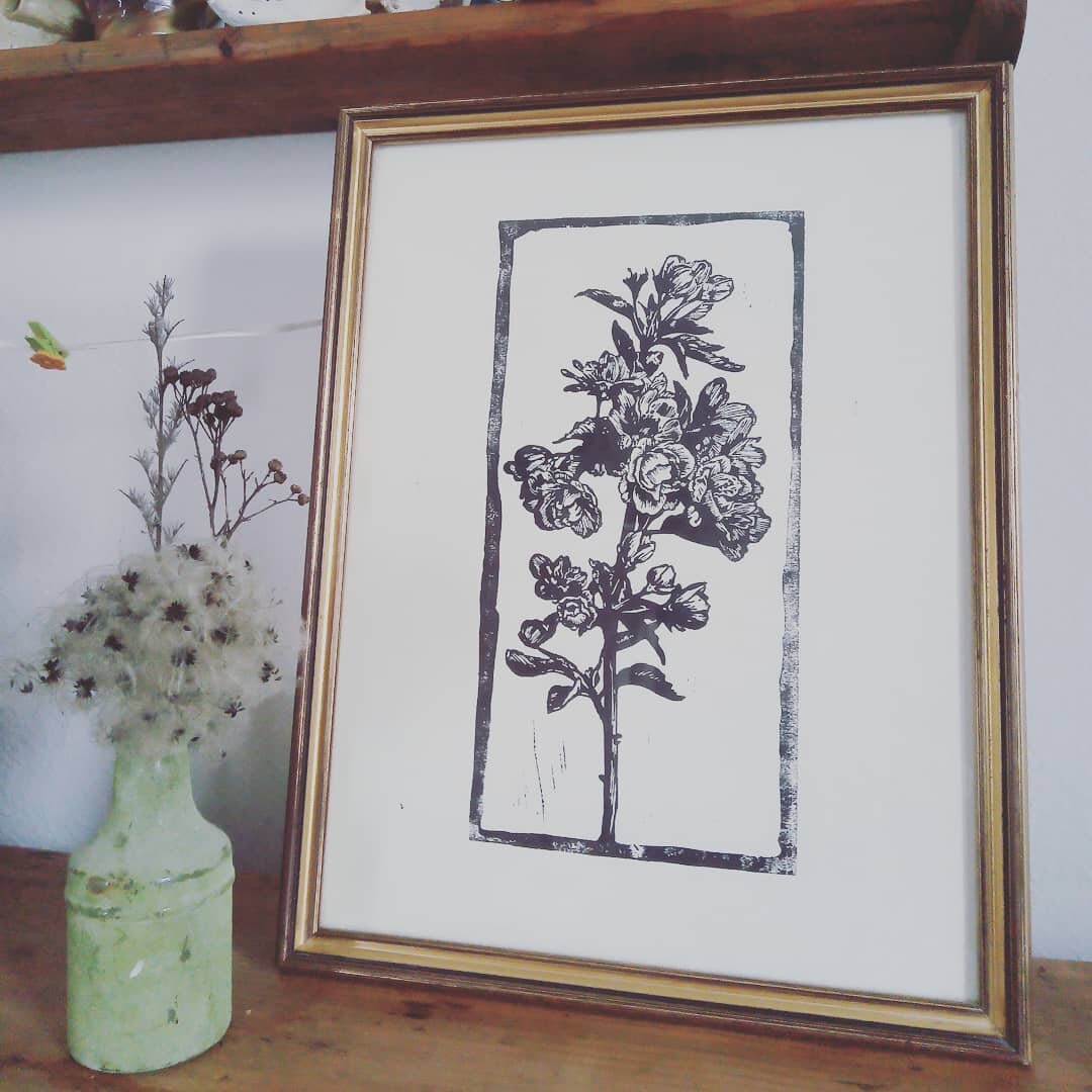 Linogravure/Linocut Botanica