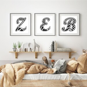 Zebra | Alfabeto | Cartas Digitais | Estampa Animal | Fonte do script