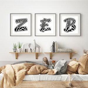 Zebra | Alfabeto | Cartas Digitais | Estampa Animal | Fonte itálica