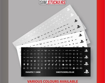 Autocollants Fanatec 7,5 mm pour divers volants de simulateur / boîtiers de boutons / simulateurs de voiture / claviers iRacing / Project Cars - Couleurs variées