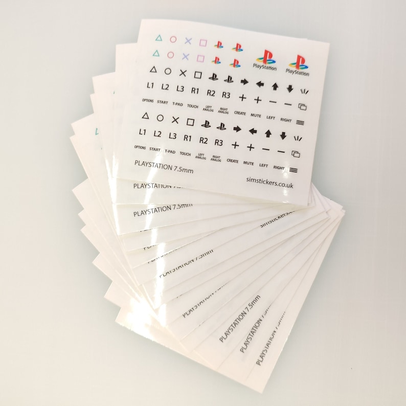 Ps Controller Label CLEAR 7.5mm Round Playstation Stickers for Simulator Wheel/button Box ...