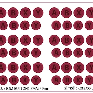 Custom Sticker Sheet - 8mm & 9mm Buttons