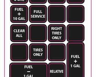 Custom White on Black Keypad stickers