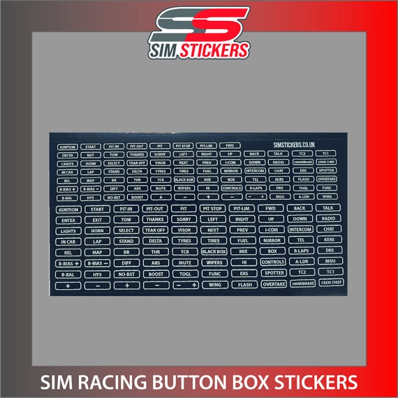 Racing Wheel Decals Border Stickers For Car Sim Racing Button Box/wheel ...