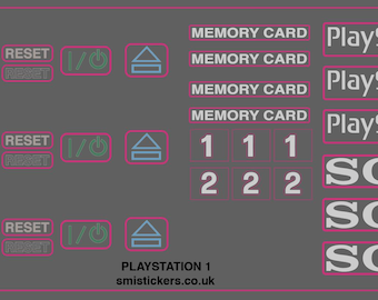 Custom PS1 Clear Stickers