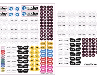 Cube Controls Sticker Sheet CSX3 Colour sheet and Backlit sheet