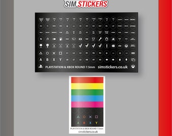 7.5mm Round PlayStation/Xbox/PC Stickers for Simulator iRacing/AC VARIOUS_OPTIONS