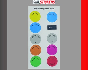Calcomanías para volante AMG - Réplica del volante del Mercedes GTC