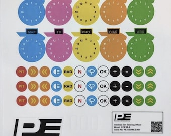Pokornyi Engineering GT3 WLS Wheel Stickers for Car Simulator