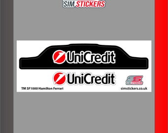 Pegatinas para el volante Thrustmaster SF1000 Ferrari, calcomanías para simulador de coche iRacing, etiquetas para simulador de carreras UniCredit Hamilton 2025