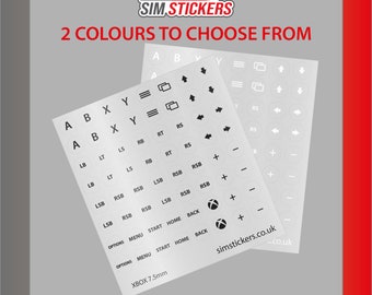 CLEAR 7.5mm Round Xbox Stickers for Simulator Wheel/Button Box/Controller VARIOUS OPTIONS