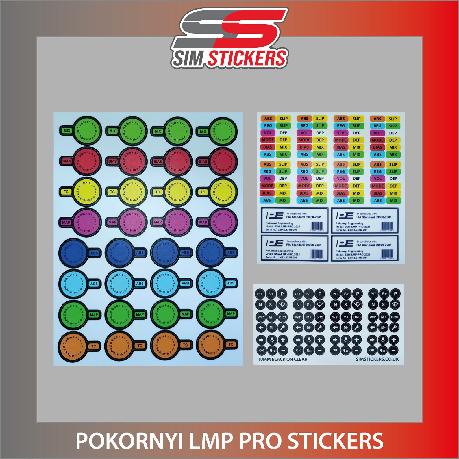 Pokornyi Engineering LMP Pro Wheel Stickers (1-20 Rotary Version) - Etsy