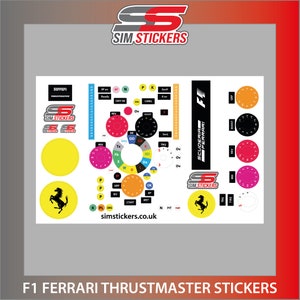 Thrustmaster Ferrari F1 Add-On Wheel Stickers for Car Simulator