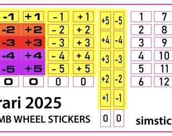 Ferrari 2025 Conspit PW1  Thumb Wheel Stickers