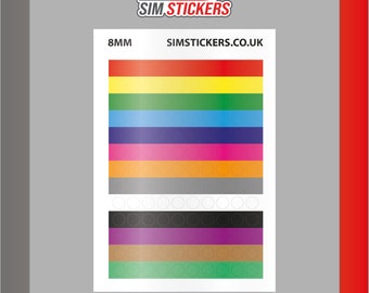 Pegatinas redondas Fanatec de 8 mm de colores para varios simuladores, rueda/caja de botones