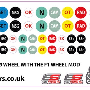 Custom Logitech G29 and F1 Wheel Stickers