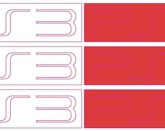 Custom PS3 Chrome & Red sticker set