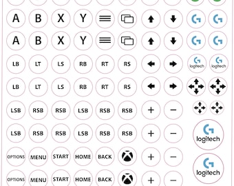 Xbox Logitec 8mm stickers