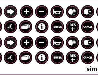 Custom 3mm Backlit steering wheel stickers