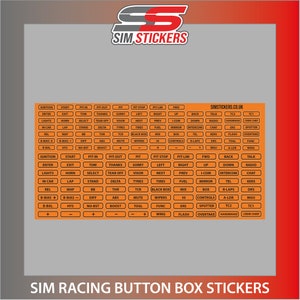 FLUORESCENT Border Stickers Car Sim Racing Button Box/Wheel iRacing/AC/PC2 VARIOUS_COLOURS image 4