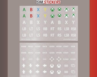 CLEAR 20mm Diameter Round Xbox Stickers for Arcade Buttons - Set of 2