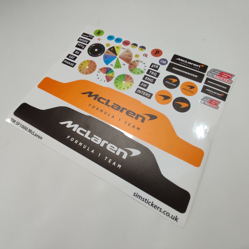 Thrustmaster SF1000 Wheel Stickers for Car Simulator | Iracing Decals ...