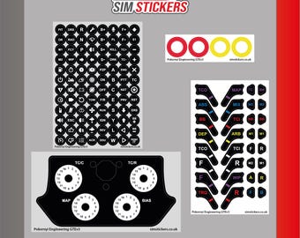 Pokornyi Engineering GTE V3 Wheel Stickers for Car Simulator