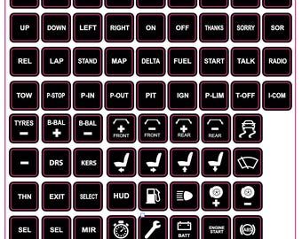 Custom Blockout Light Keyboard/Keypad stickers 18mm x 18mm