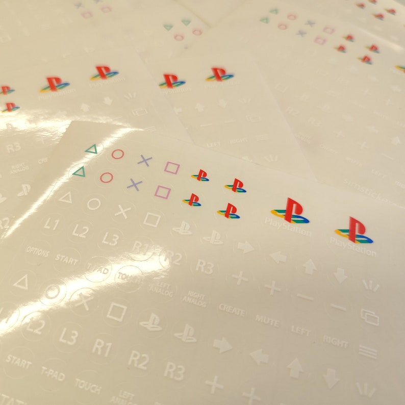 CLEAR 7.5mm Round Playstation Stickers for Simulator Wheel/button Box ...