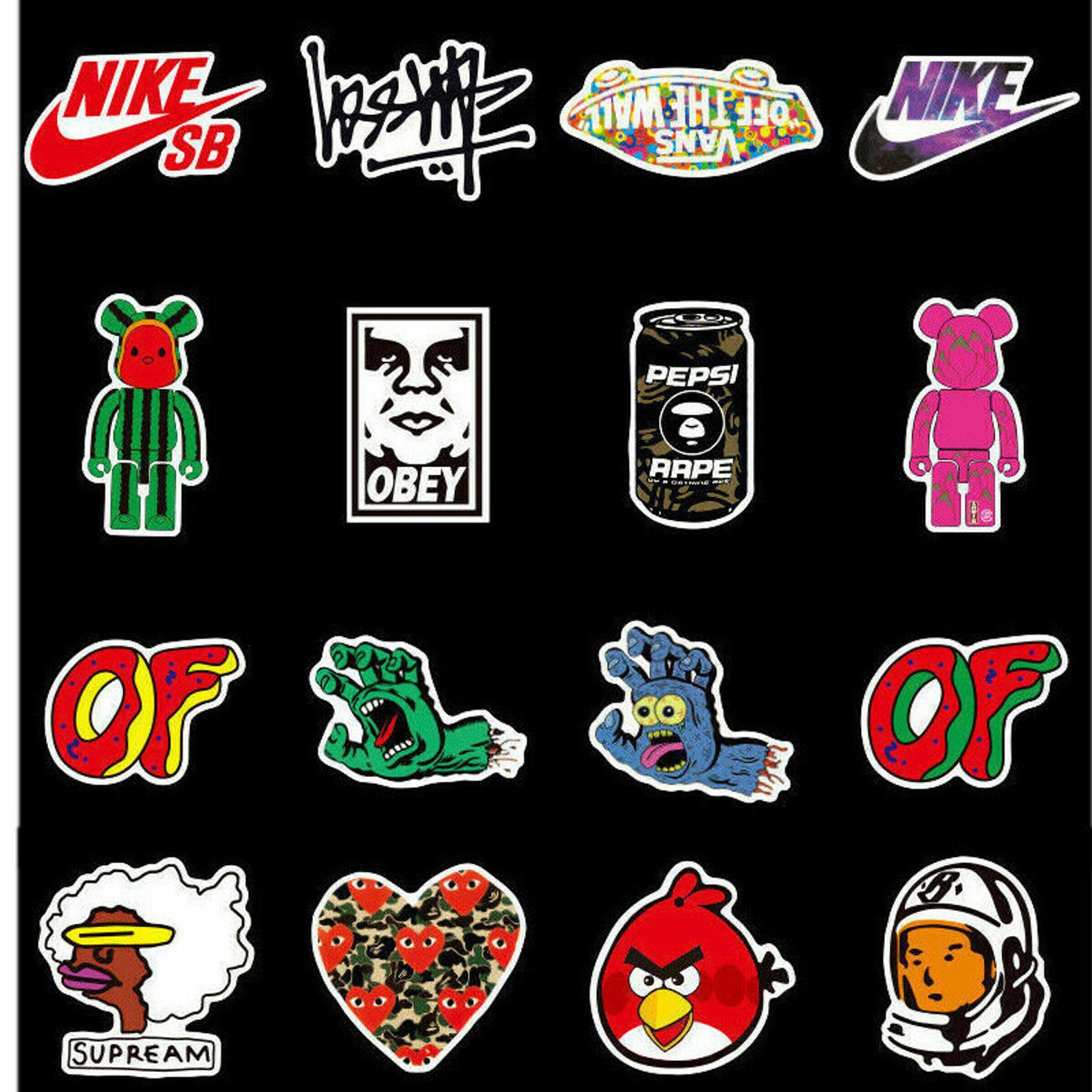 Hype Beast Brand Logo Stickers Pack of 101 Laptop | Etsy