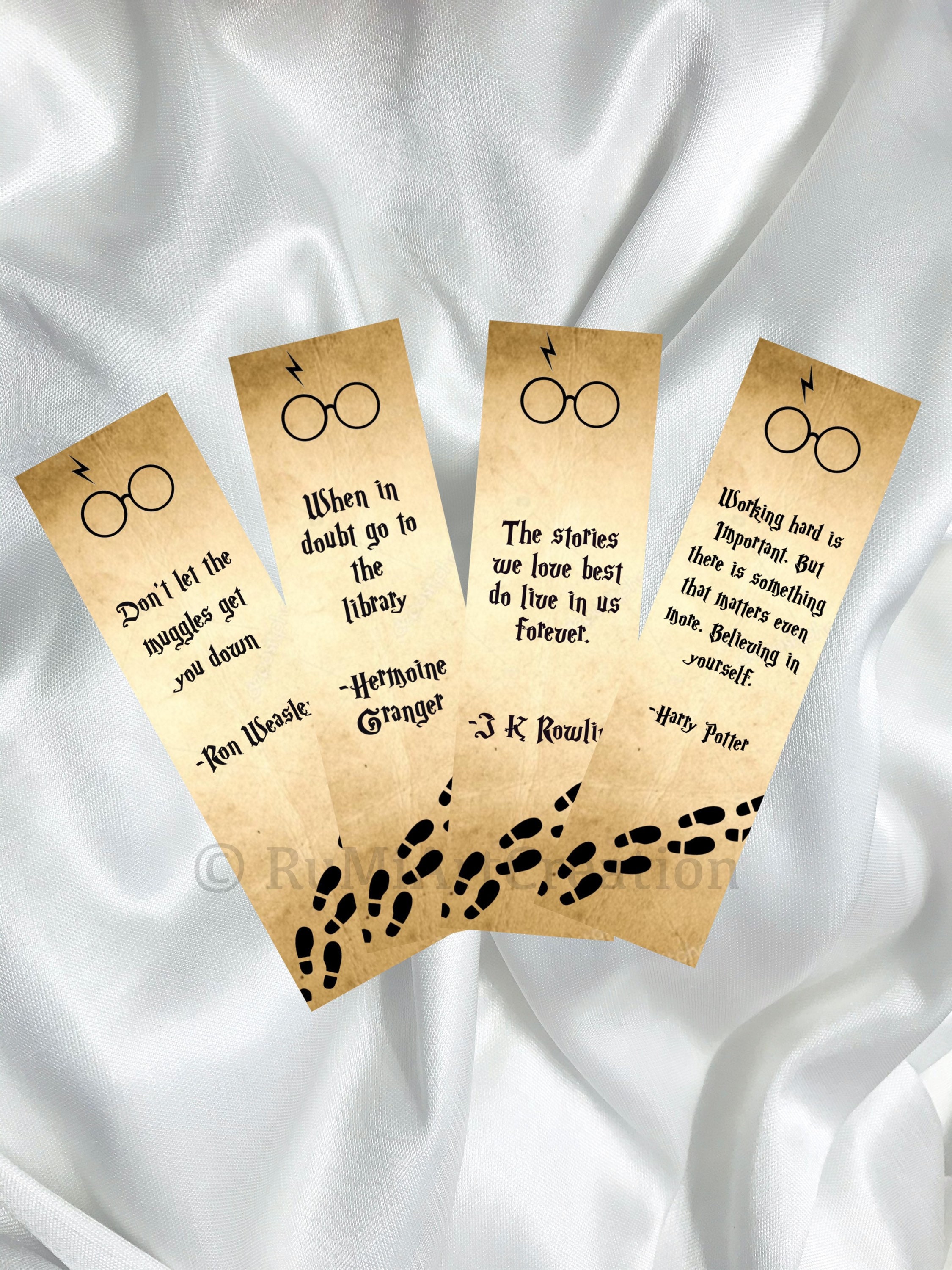 Harry potter bookmark Set of 16 harry potter quote Etsy