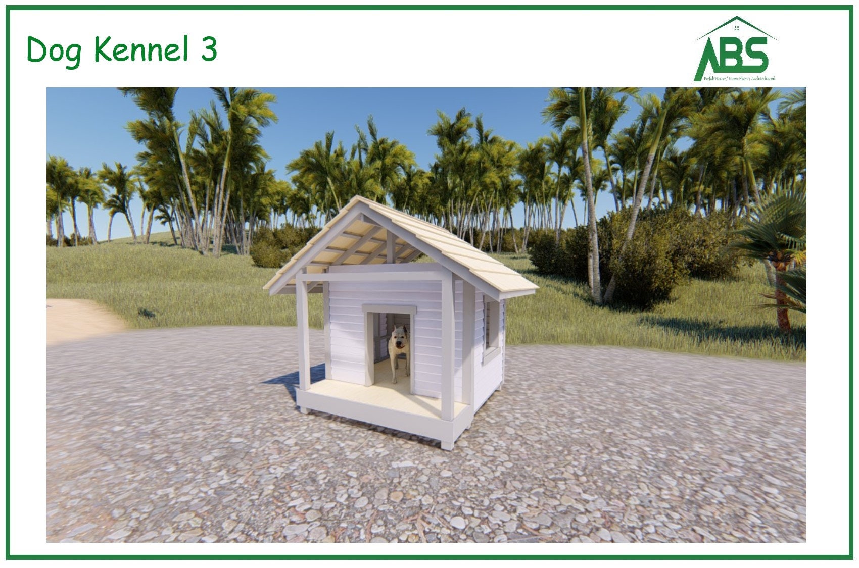 Large Dog Kennel With Porch Plans Pet House Build Plans Dog Etsy