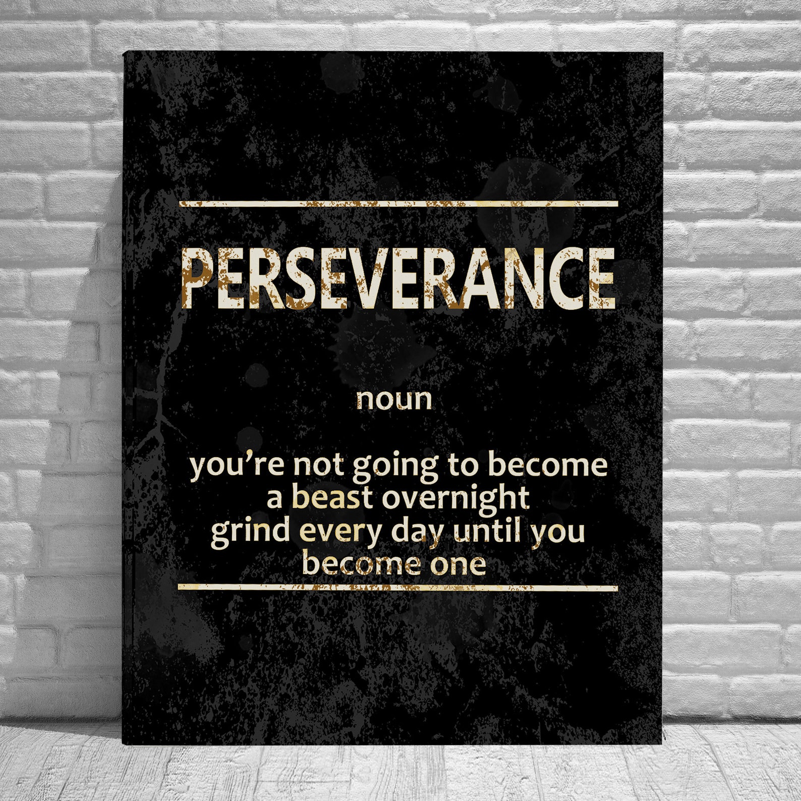 Perseverance Motivation Wall Art Canvas Print Poster Office Etsy